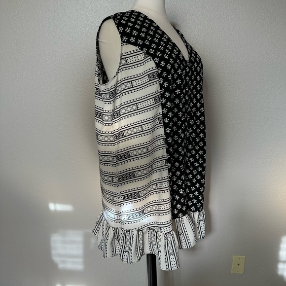 ASOS BLACK & WHITE PRINTED OVERSIZED TANK TOP - Picture 2 of 6